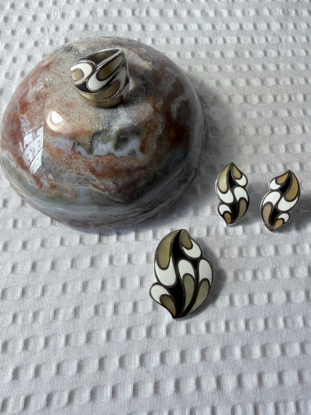 Silver Jewelry Set Ring/Pendant/Earrings